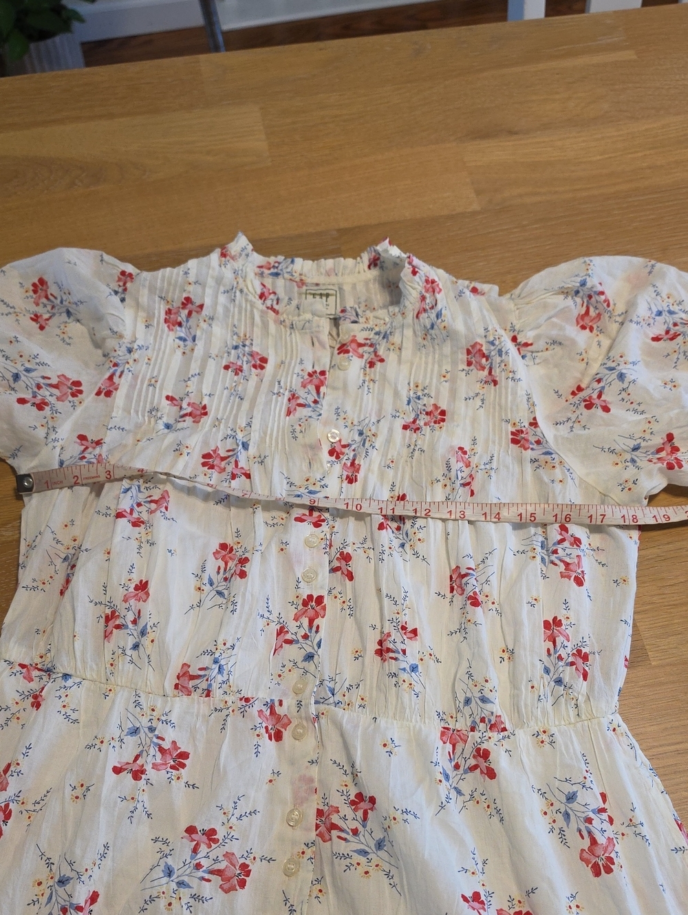GAP X DOEN Floral MULTI  Midi Dress Short Sleeves WOMEN SIZE M NWOT - Picture 9 of 14